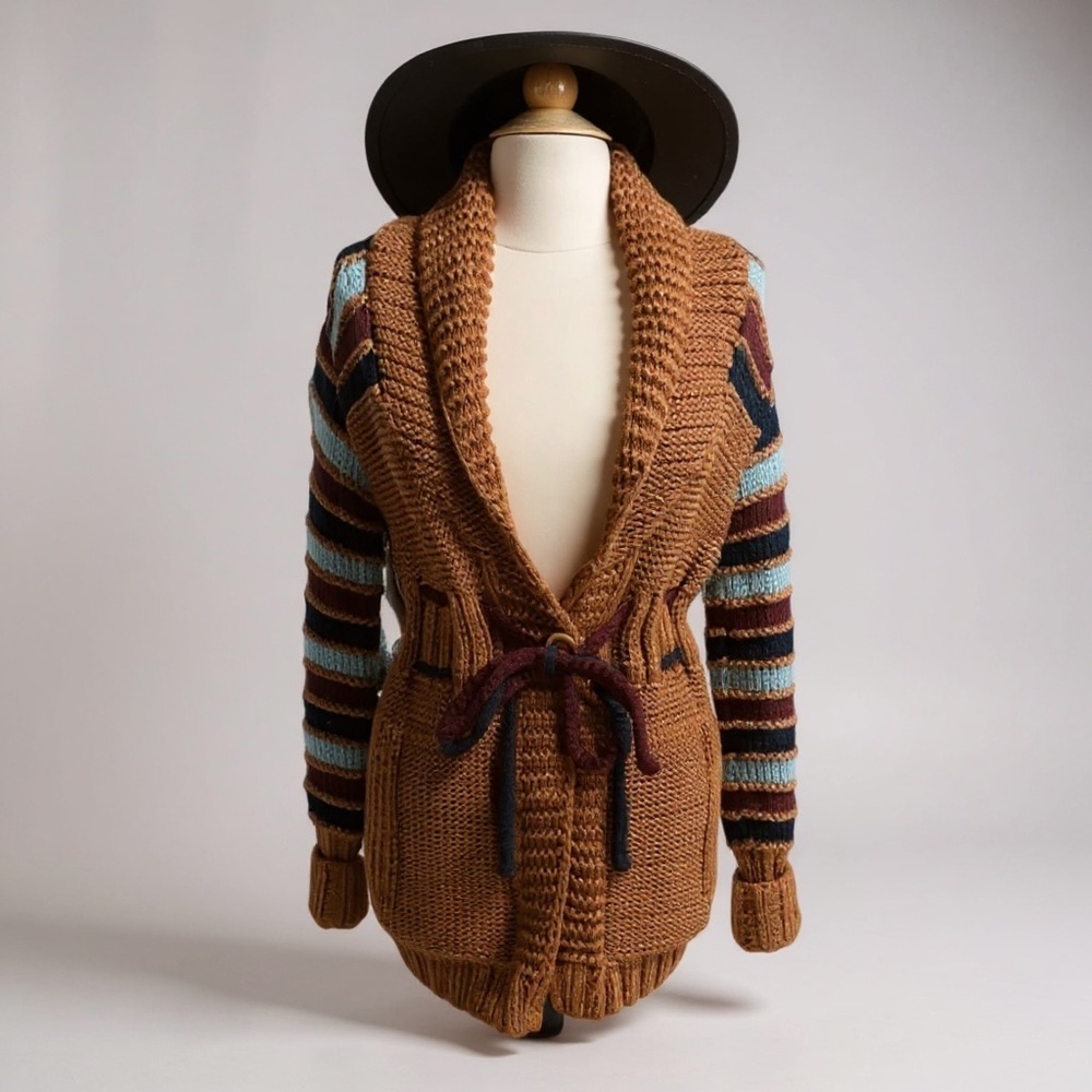 Womens Vintage Arlanna for X-RATED Handknit Boho Cardigan Grandmacore